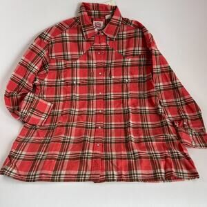 Levi's Women's Dylan Relaxed Loose Snaps Button Down Western Shirt Size S NWT